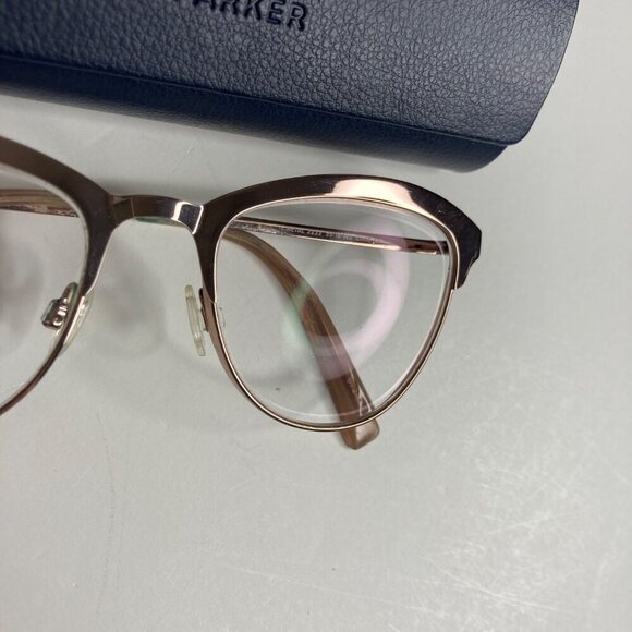 Warby Parker Blair Eyeglass Frames Rose Gold 55-18-145 Rounded Cat Eye‎ Unique - Picture 3 of 15